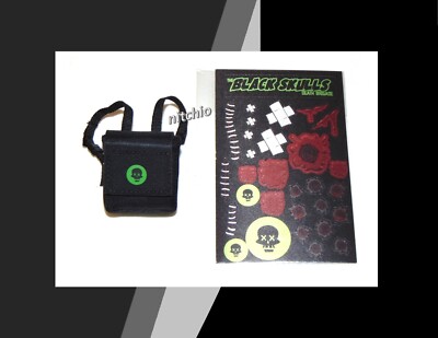 Mezco One:12 Black Skulls Death Brigade   BACKPACK & CLOTH STICKER SHEET 1/12