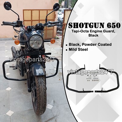 Passend für Royal Enfield Shotgun 650  Tapi-Octa Großer Motorschutz, Schwarz 