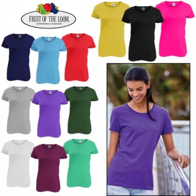 FRUIT OF THE LOOM VALUEWEIGHT T LADY-FIT - MAGLIETTA DONNA - MANICA CORTA 165gr