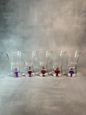 Di Amore Handblown Cordial Bubble Shot Glasses 3 1/2''  Set Of 5