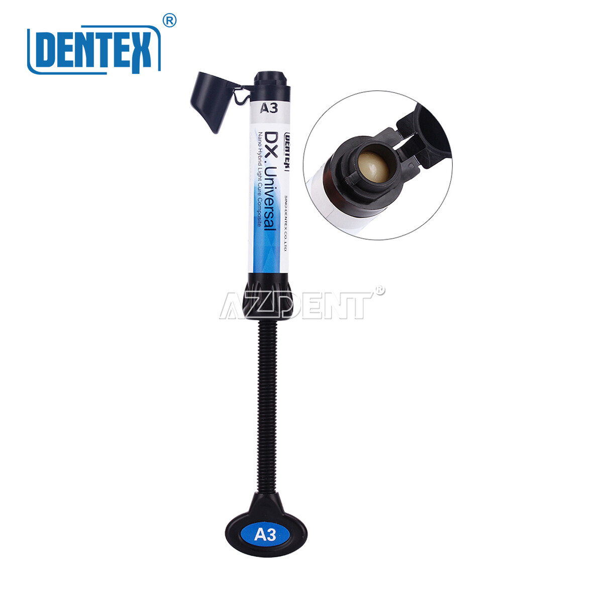 Dentex Dental Light Cure Hybrid Resin Composite  Restoration 6 Syring Kit A1-B1