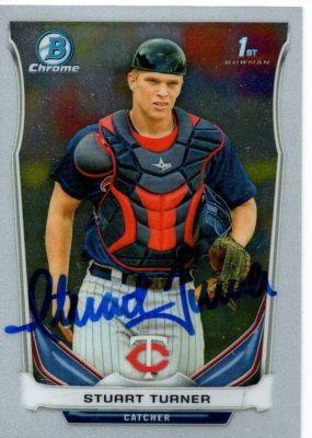 Stuart Turner Minnesota Twins 2014 Bowman Chrome Rookie Signed Card