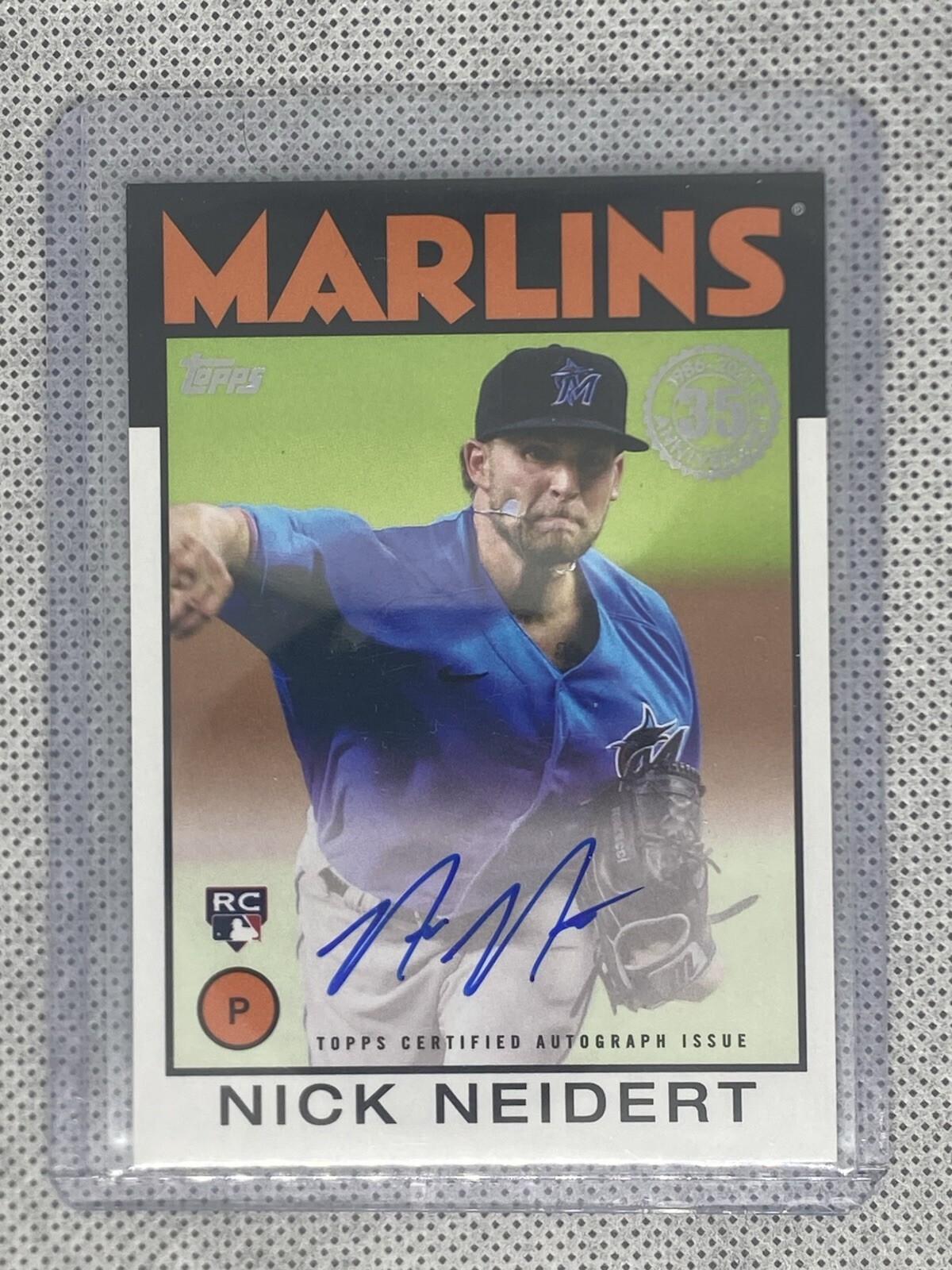 2021 Topps 1986 Baseball Autographs Series 2 Nick Neidert AU RC #86A-NN