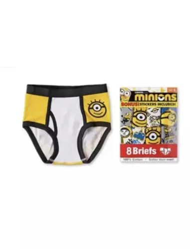 Despicable Me 4 Minions illumination Boys Underwear 8 pack Size 8 Briefs New