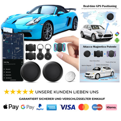 GPS Tracker Auto 2 Stück Echtzeit Verstecktes Ortungsgerät Magnetisch