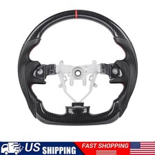 1x Hydro Dip Carbon Fiber Steering Wheel For Subaru Wrx Sti 2008-2014 Nappa Grip 1x Hydro Dip Carbon Fiber Steering Wheel For Subaru Wrx Sti 2008-2014 Nappa Grip