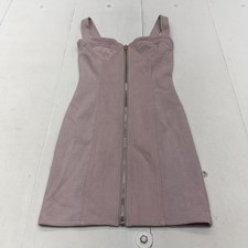 Honey Punch Dress Womens S Purple Sweetheart Zip Front Bodycon Mini Party