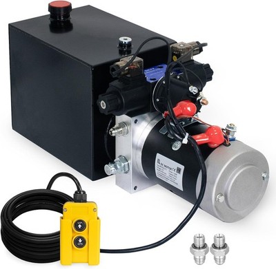 DC HOUSE Hydraulic Pump 12V Power Unit Double Acting 6 Quart