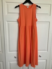 J. Crew Orange Sleeveless Midi Drop Dress Medium
