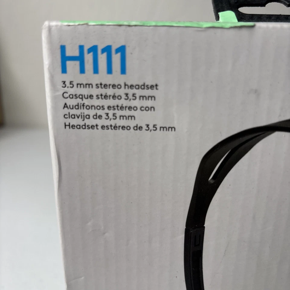 NEW-Logitech H111 Wired Stereo Headset with Mic 3.5mm Jack PC Mac Chrome LaptoB1 - Image 2 of 4