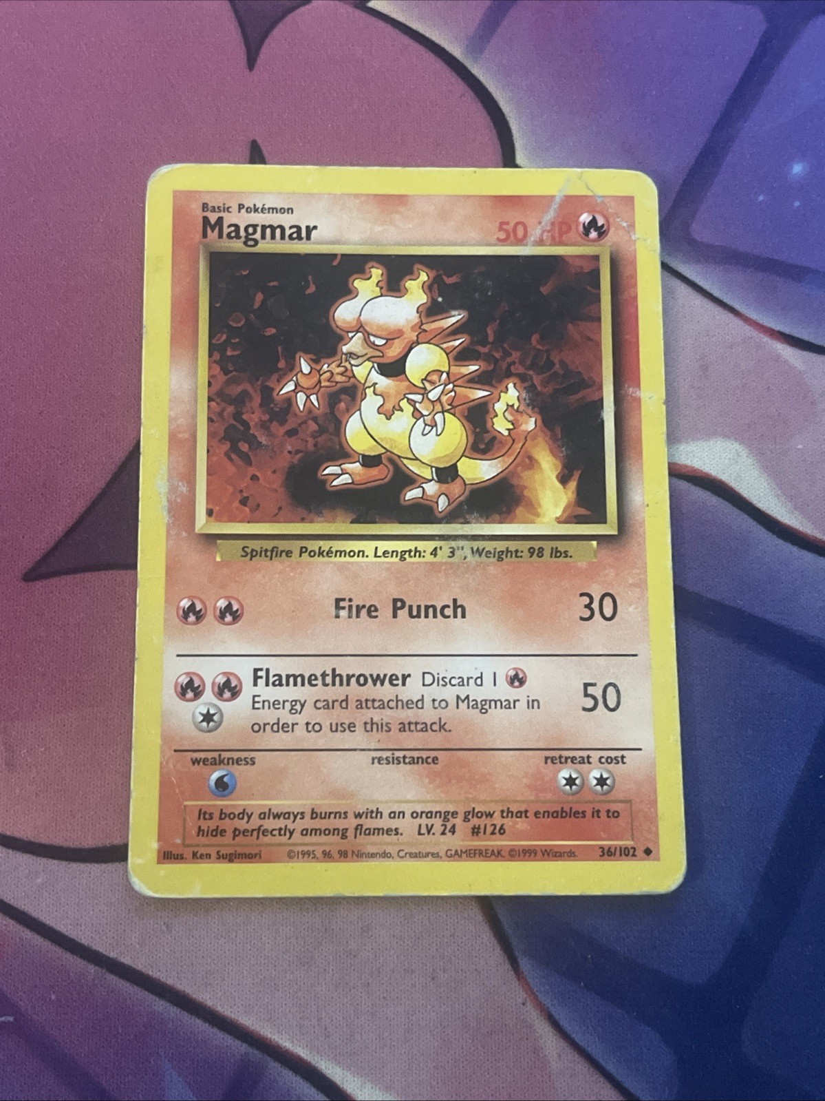 MAGMAR - 36/102 - Base Set - Pokemon Card - HP
