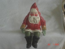 NICE!  1988 HOUSE of HATTEN SANTA SHELF SITTER / MANTEL SITTER Hand-Painted