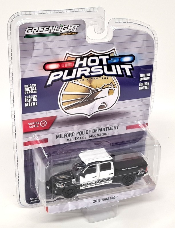 Greenlight 1/64 Dodge Ram 1500 2017 Milford Police Michigan Diecast Car