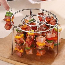 Air Fryer Special Grill round Hanging Skewers Rack Kitchen Outdoor Stainless 