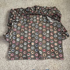 POTTERY BARN PB TEEN NFL LOGOS FLAT SHEET, FITTED TWIN XL