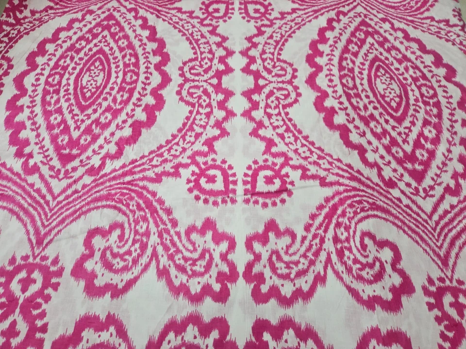 5 Yard Cotton Pink Hand Block Multi Ikat Fabric Natural Dyes Indian Boho Sewing - Image 4 of 4