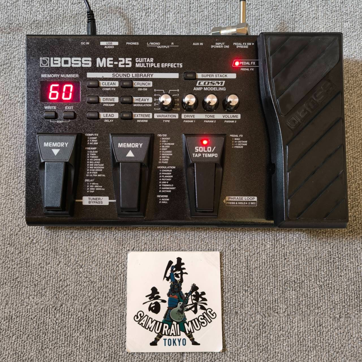 BOSS ME-25 マルチエフェクター DCケーブル付き BOSS ME-25 Guitar Multiple Effects Pedal Multi-Effector W