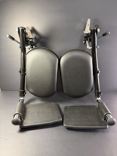 Universal Wheelchair Foot Rest Legrest Universal Elevating Legs Padded - SET