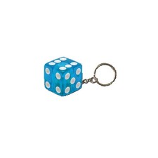 TRIKTOPZ DICE GLITTER BLUE KEYCHAIN