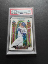 2021 Panini Prizm Stained Glass Mookie Betts #SG-2 White Wave Prizm PSA 9 Mint