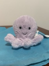 Brand New With Tags Guaranteed Authentic Jellycat Fluffy Octopus + Dustbag