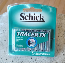 NEW Schick Tracer FX Blades Sensitive Skin, 1 Pack of 5 Cartridges, Discontinued