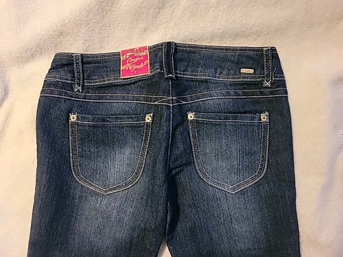 NEW Juniors sz 3 Candies Cool and Cuffed Denim Capris Double Button - Picture 10 of 16