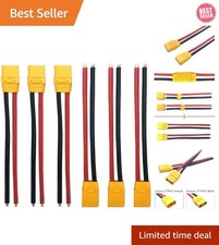 3 Pairs Amass XT90H Connectors with 150mm 10AWG Silicone Wire for RC Drones