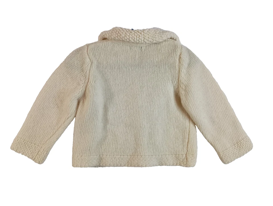 Cárdigan Suéter Lana Crema 12 Meses Oso United Colors Of Benetton Infantil De Colección Foto 3 de 4