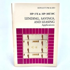 HP-37E HP-38E HP-38C Lending Savings And Leasing Applications 1979 00038-90025