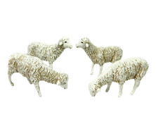 Set 4 Pecore Landi Assortite per Pastori Alti Cm 12/13 Pecora Animali Presepe