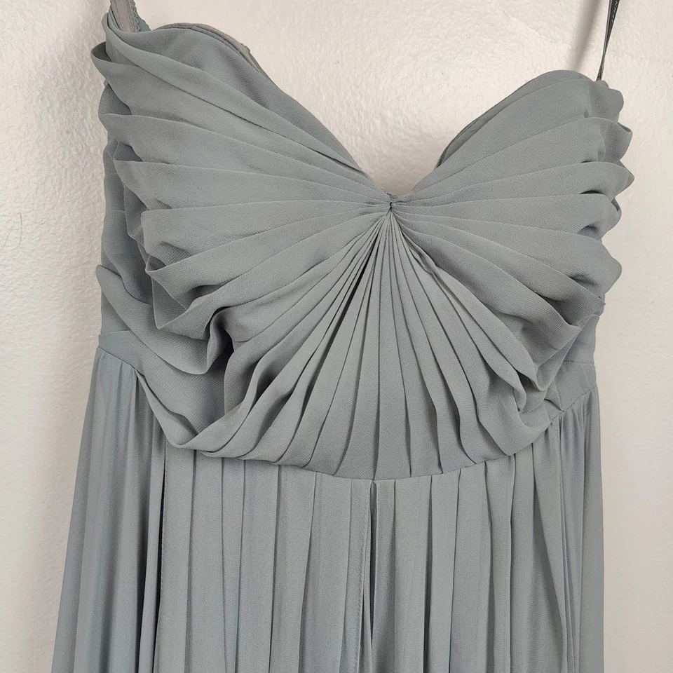 Vestido convertible Jenny Yoo Collection Mira para mujer 4 verde dama de honor de gasa Foto 3 de 4