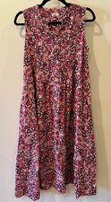 Faherty Isha Floral Linen Midi Dress Rose Desert Sz XS Spring Cottagecore $198