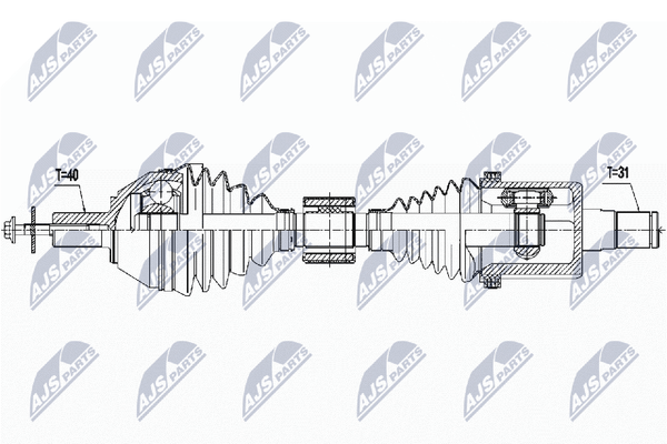Antriebswelle NTY NPW-VV-115 FüR Volvo S80 2 124 V70 3 135 V60 1 155 S60 134 AWD-image