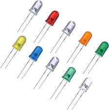 100 Pieces Clear LED Light Emitting Diodes Bulb LED Lamp, 5 Mm Multicolor 