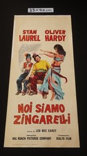 LA541 locandina originale NOI SIAMO ZINGARELLI riedizione 1966 STANLIO E OLLIO