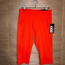 DKNY Sport Bright Orange Leggings size medium NWT