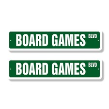 BOARD GAMES Street Sign (2 Pack) player chess checkers lover