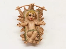 Rubber Composite Baby Jesus Manger Nativity Scene Figurine Christmas D5043