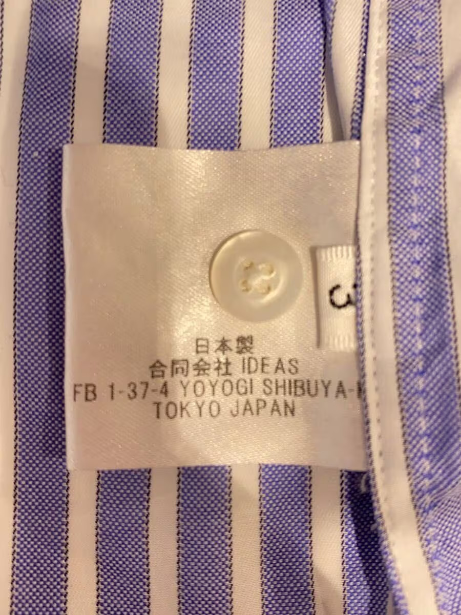 HEUGN ROB Band Collar Shirt, Long Sleeve, Cotton, Blue HEUGN ROB Band Collar Shirt, Long Sleeve, Cotton, Blue