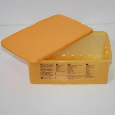 Tupperware FrigeSmart Fruit & Veggie Crisper Container size 8x5x3