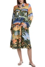 Farm Rio Carioca Midi Shirt Dress in Tropical Multicolor - M