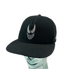 Vans x Marvel Venom Face Collaboration Black Adjustable Baseball Hat Cap