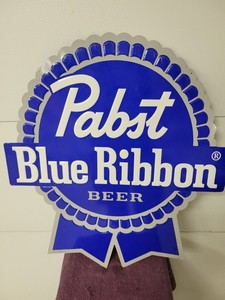  Pabst Blue Ribbon Beer PBR Metal  / Tin Sign 27 x 23.5 Inches 