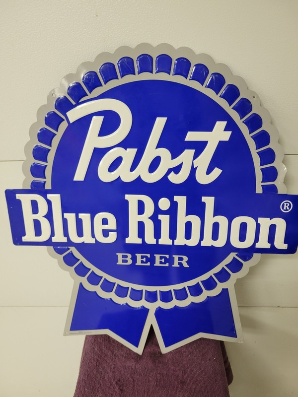  Pabst Blue Ribbon Beer PBR Metal  / Tin Sign 27 x 23.5 Inches 
