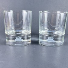 Crown Royal 3D Hologram Floating Pillow Laser Etched Rocks Glasses SET OF (2)