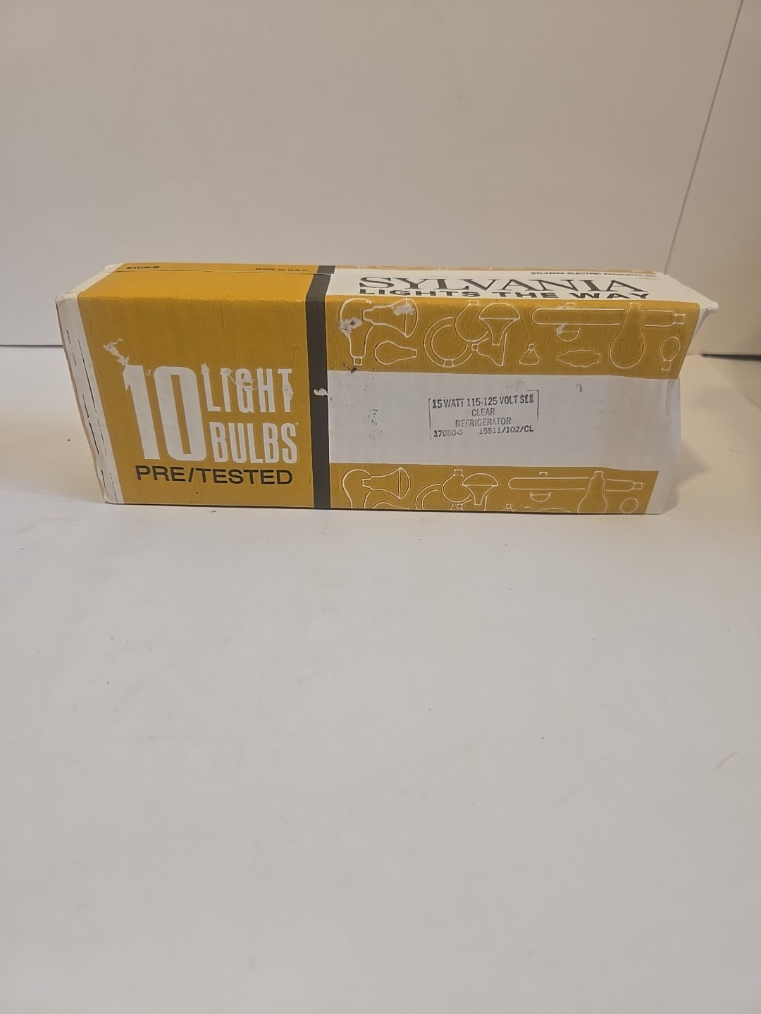 Box Of 10 Sylvania 15w Clear Refrigerator Bulbs 