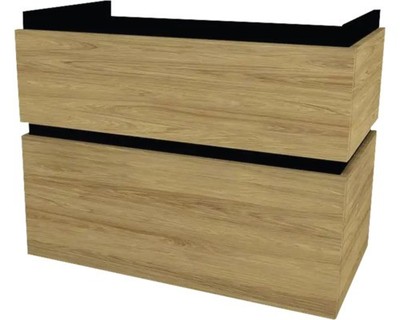 Waschtischunterschrank mit 2 Schubladen Devo Viva 2.0 BxHxT 84x66x44 cm natural 