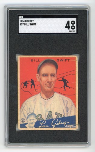 Bill Swift #57 1934 Goudey card
