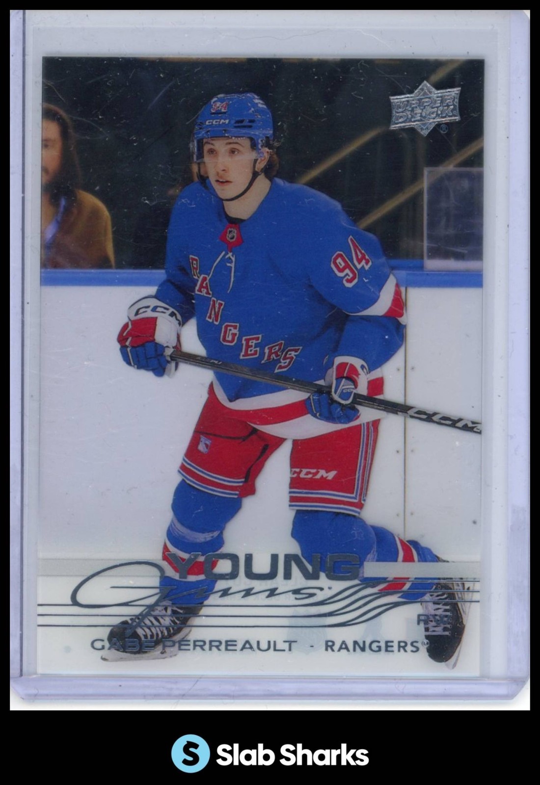 2025 UPPER DECK SERIES 1 #202 GABE PERREAULT CLEAR CUT YOUNG GUNS RC ROOKIE